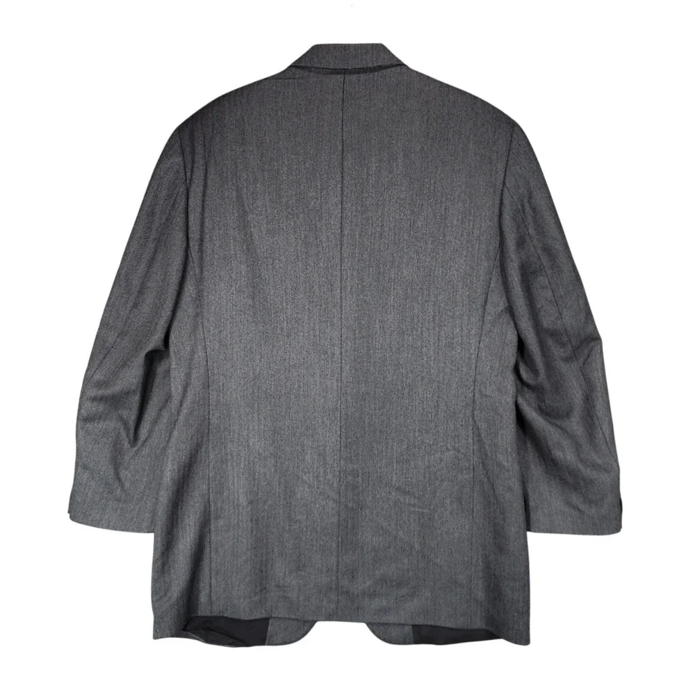 Vtg John W Nordstrom Cashmere Blazer 46R Men Herringbone Black Gray Italy Canada
